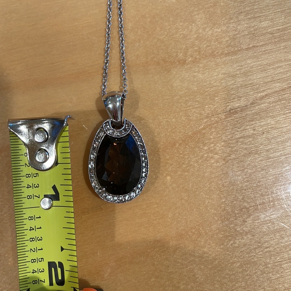 NWT. Real Smoky quartz silver necklace. - Picture 4 of 7